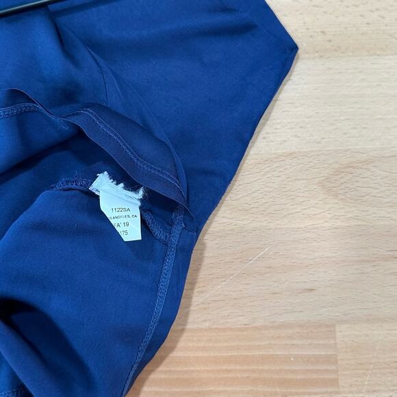 Nation LTD Satin Goya Cropped Tee Blouse Blue size XS - Picture 6 of 6